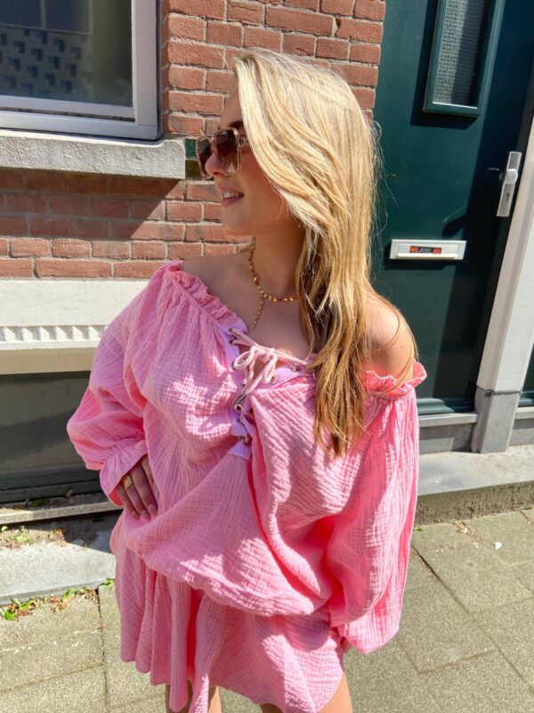 Paige | Playsuit Lace Pink - Afbeelding 6