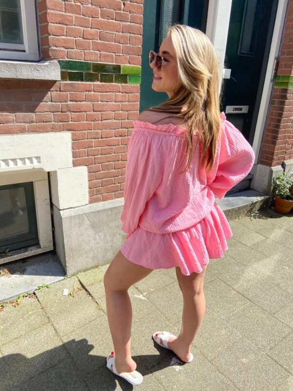 Paige | Playsuit Lace Pink - Afbeelding 4